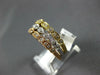 ESTATE WIDE .46CT DIAMOND 18KT TRI COLOR GOLD FILIGREE MILGRAIN STACKABLE RING