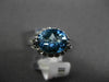 ANTIQUE 3.0CT DIAMOND & AAA BLUE TOPAZ 14KT WHITE GOLD FILIGREE EXTRA FACET RING