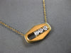 .10CT DIAMOND 14KT YELLOW GOLD 3 STONE BEZEL PAST PRESENT FUTURE LOVE NECKLACE