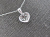 ESTATE .28CT DIAMOND 14KT WHITE GOLD 3D CLUSTER INVISIBLE HEART FLOATING PENDANT
