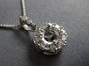 .44CT DIAMOND 18KT WHITE GOLD 3D 4 PRONG ROUND HALO SEMI MOUNT FLOATING PENDANT