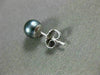 ESTATE AAA TAHITIAN PEARL 14KT WHITE GOLD 3D CLASSIC ROUND SOLITAIRE EARRINGS
