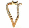 .70CT DIAMOND 18KT YELLOW GOLD 3D ROUND & BAGUETTE DOUBLE V BUTTERFLY LOVE RING