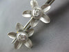 ESTATE LARGE .48CT DIAMOND 18K 2 TONE GOLD ROUND & BAGUETTE FLOWER STUD EARRINGS