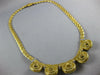 LARGE & LONG 16.0CT DIAMOND & AAA SAPPHIRE 18KT YELLOW GOLD LOVE KNOT NECKLACE