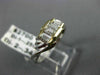 ESTATE .84CT EMERALD CUT DIAMOND 14KT WHITE & YELLOW GOLD ENGAGEMENT RING #3756