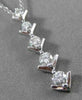 ESTATE LARGE .56CT DIAMOND 14K WHITE GOLD 5 STONE JOURNEY FLOATING PENDANT 17639
