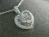 ESTATE LARGE 1.38CT DIAMOND 18KT WHITE GOLD ROUND & BAGUETTE HEART PENDANT 26599