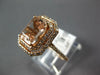 LARGE 2.49CT DIAMOND & AAA MORGANITE 14KT ROSE GOLD EMERALD CUT ENGAGEMENT RING