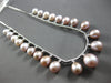LARGE 1.63CT DIAMOND & AAA PINK PEARL 18KT WHITE GOLD GRADUATING TENNIS NECKLACE