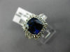LARGE 2.23CT ROUND & BAGUETTE DIAMOND & SAPPHIRE 18KT WHITE GOLD ENGAGEMENT RING