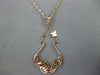 1.53CT DIAMOND & AAA TSAVORITE 14KT ROSE GOLD FLOWER TEAR DROP FLOATING PENDANT