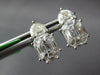 1.2CT DIAMOND 18K WHITE GOLD BAGUETTE ASSCHER & MOON STONE CLUSTER STUD EARRINGS