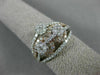 ESTATE WIDE 1.17CT DIAMOND 14KT ROSE GOLD 3D CLASSIC CLUSTER MULTI ROW LOVE RING