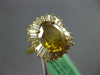 LARGE 4.65CT FANCY BROWNISH & WHITE DIAMOND 18K YELLOW GOLD OVAL ENGAGEMENT RING