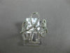 ESTATE LARGE .42CT ROUND DIAMOND 14KT WHITE GOLD 3D INFINITY MULTI LEAF FUN RING