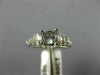 ANTIQUE .60CT DIAMOND 18KT WHITE GOLD FILIGREE SEMI MOUNT ENGAGEMENT RING #23415