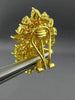 ESTATE EXTRA LARGE 9.32CT FANCY YELLOW DIAMOND 18KT YELLOW GOLD CLIP ON EARRINGS