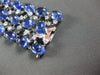 LARGE 79.21CT DIAMOND & CABOCHON TANZANITE 18KT WHITE GOLD OVAL TENNIS BRACELET