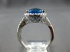 LARGE 4.83CT DIAMOND & AAA BLUE TOPAZ 14KT WHITE GOLD FILIGREE FRIENDSHIP RING