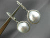ESTATE .64CT DIAMOND & AAA SOUTH SEA PEARL 18KT WHITE GOLD HALO HANGING EARRINGS