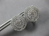 LARGE 1.60CT DIAMOND 14KT WHITE GOLD 3D MULTI CIRCULAR CLIP ON EARRINGS #27976