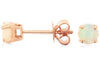 ESTATE .60CT AAA OPAL 14KT ROSE GOLD 3D ROUND CLASSIC SOLITAIRE STUD EARRINGS