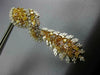 EXTRA LARGE 16.29CT WHITE & MULTI COLOR DIAMOND 18K 2 TONE GOLD HANGING EARRINGS