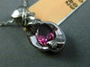 ESTATE .85CT DIAMOND & PINK SAPPHIRE 14KT WHITE GOLD SEMI BEZEL X LOVE PENDANT