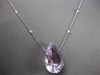 EXTRA LARGE 28.75CT DIAMOND & AAA PINK QUARTZ 14K WHITE GOLD PEAR SHAPE NECKLACE