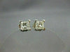 ESTATE .80CT DIAMOND 14KT WHITE GOLD PRINCESS CUT STUD EARRINGS H VVS/VS #5975