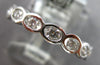 ESTATE .35CT DIAMOND 18K WHITE GOLD ROUND SEMI ETERNITY WEDDING ANNIVERSARY RING
