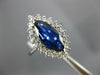 LARGE 2.81CT DIAMOND & AAA SAPPHIRE 14K WHITE GOLD MARQUISE ENGAGEMENT RING 2435