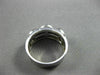 ESTATE WIDE .15CT DIAMOND 14KT WHITE GOLD 3 DIMENSIONAL CIRCULAR FUN RING #15866