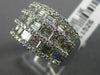 ESTATE LARGE 2.67CT DIAMOND 18K WHITE GOLD 3D MULTI ROW WEDDING ANNIVERSARY RING