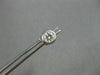 ESTATE .70CT DIAMOND 14K WHITE GOLD SOLITAIRE BEZEL EARRINGS 6mm BEAUTIFUL #9979