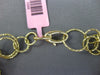 ESTATE LARGE .60CT DIAMOND & BLACK ENAMEL 14KT YELLOW GOLD FLOWER LINK BRACELET