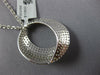 4.25CT DIAMOND 18K WHITE GOLD 3D MULTI ROW INSIDE OUT LOVE KNOT CIRCULAR PENDANT