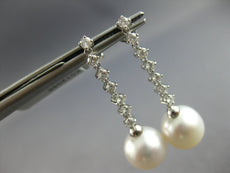 .42CT DIAMOND & AAA SOUTH SEA PEARL 18KT WHITE GOLD 3D JOURNEY HANGING EARRINGS