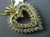 ESTATE LARGE 2.04CT DIAMOND 14KT YELLOW GOLD DOUBLE HEART LOVE FLOATING PENDANT
