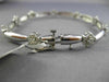 ESTATE LONG 1.40CT DIAMOND 14KT WHITE GOLD 3D FLOWER BY THE YARD TENNIS BRACELET