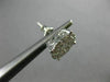 LARGE 1.54CT DIAMOND 14K WHITE GOLD 3D CLUSTER FILIGREE SCREW BACK STUD EARRINGS