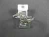 ESTATE WIDE .31CT DIAMOND 18KT WHITE GOLD 3D SQUARE FLOWER CRISS CROSS FUN RING