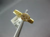 ESTATE .20CT DIAMOND 14KT YELLOW GOLD 3D CLASSIC OVAL PAVE FUN RING