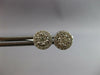 ESTATE .50CT DIAMOND 14KT WHITE GOLD 3D CLASSIC CLUSTER HALO STUD EARRINGS