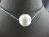 EXTRA LARGE .30CT DIAMOND & AAA SOUTH SEA PEARL 18KT WHITE GOLD FLOATING PENDANT