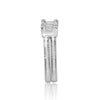 .82CT DIAMOND 18KT WHITE GOLD & TITANIUM ROUND & BAGUETTE FLEXIBLE TENSION RING