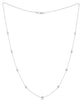 ESTATE 1.0CT DIAMOND 14KT WHITE GOLD 3D ROUND CLASSIC BY THE YARD LOVE NECKLACE