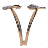 ESTATE .46CT LIGHT PINK DIAMOND 18KT ROSE GOLD 3D CLASSIC DOUBLE HEART LOVE RING