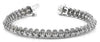 ESTATE LARGE 6.0CT DIAMOND 14KT WHITE GOLD 3D 3 ROW CLASSIC FUN TENNIS BRACELET